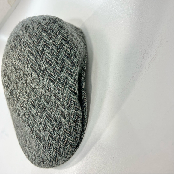 Vintage KANGOL made in Great Britain teal black grey tweed newsboy baker boy cap main image 10